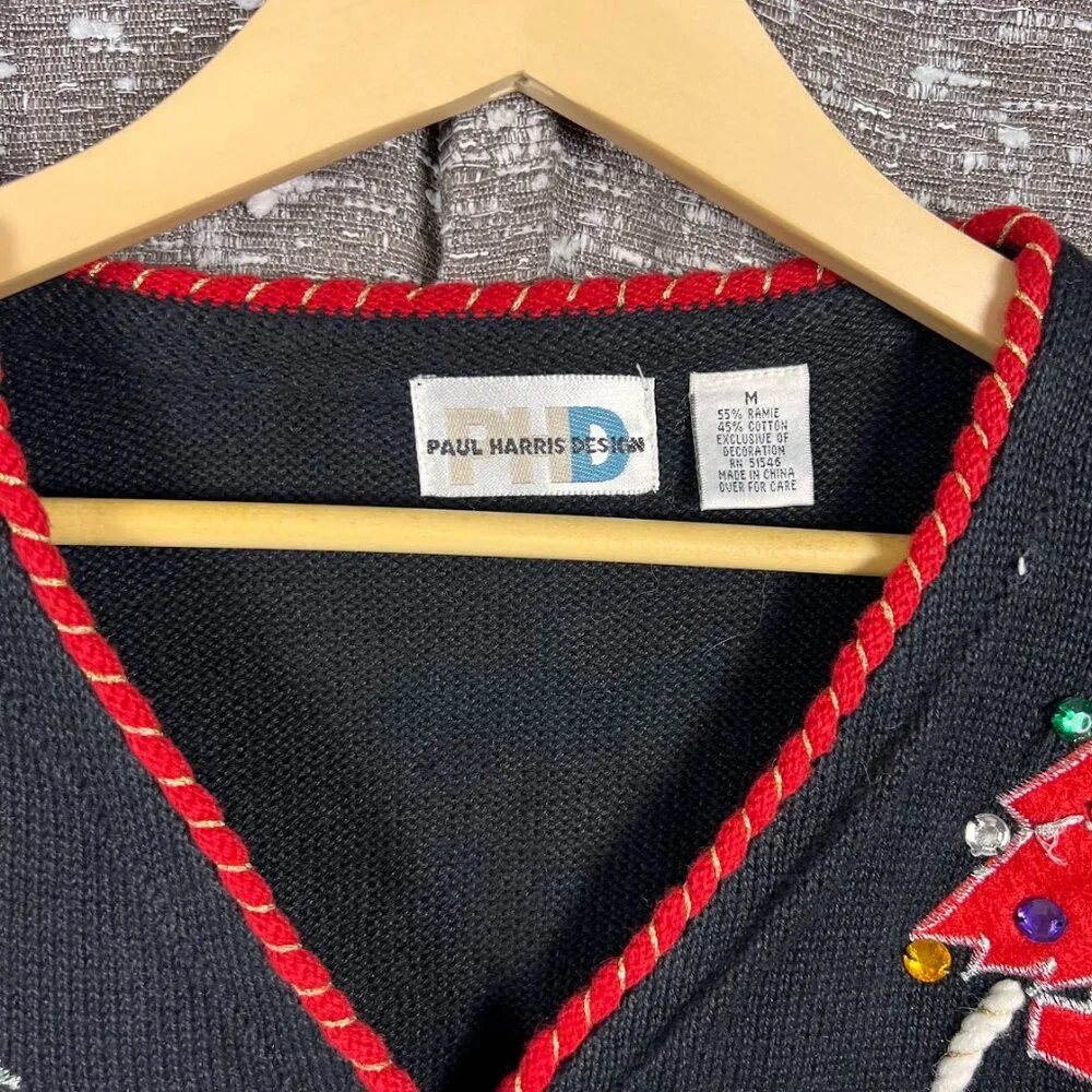 Ugly‎ Christmas Sweater Black Cardigan Sweater